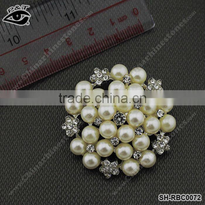 Fashion Rhinestone Pearl Pin Brooches for wedding dress