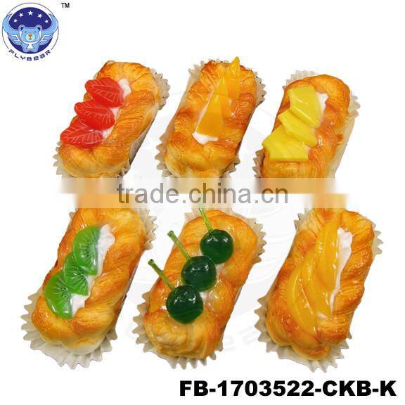 2017 New toys for kids bread with fruit designs Fake food Promotional Gifts simulated models