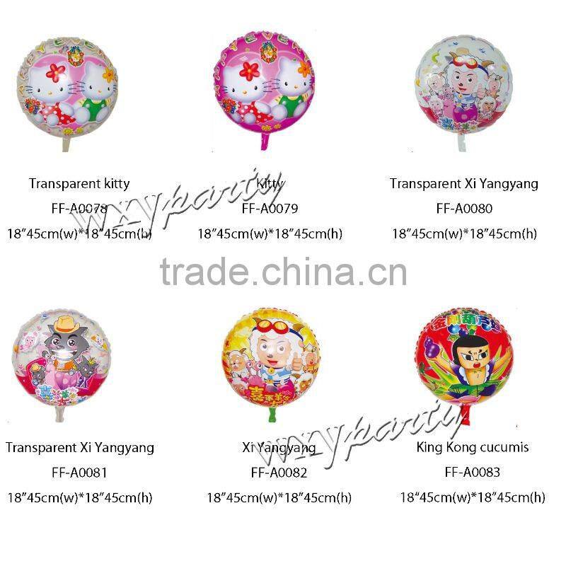 Fashion Cartoon Foil balloon / kids gift mylar helium balloon