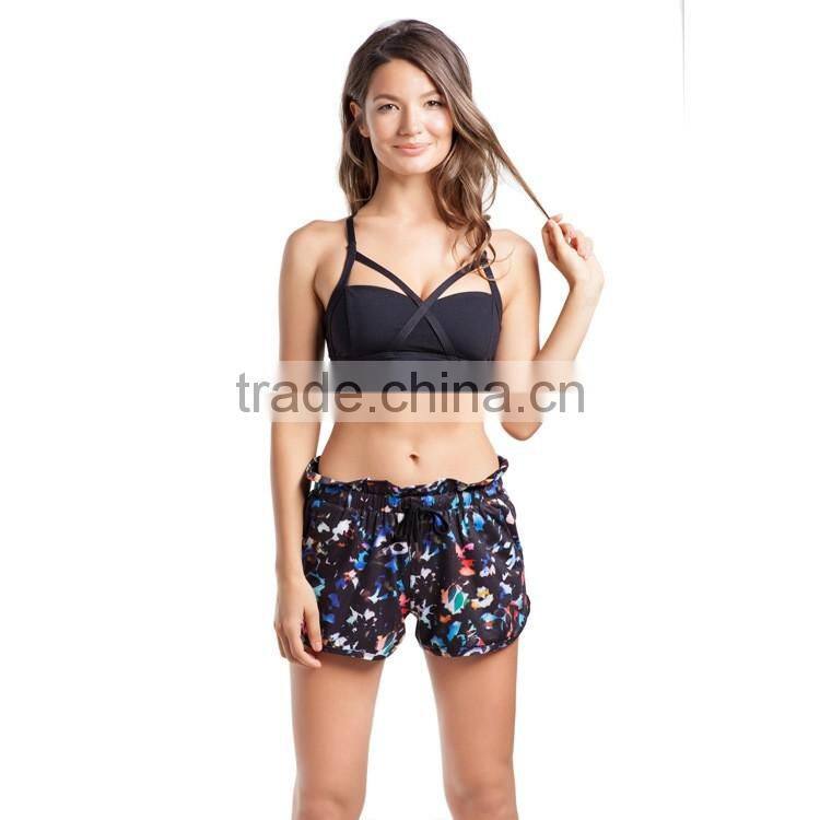 Nylon Spandex Sport Tops Running Fitness Cross Back Sports Bra