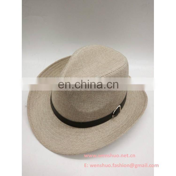 Summer Men Crimped Brim Cowboy Hat