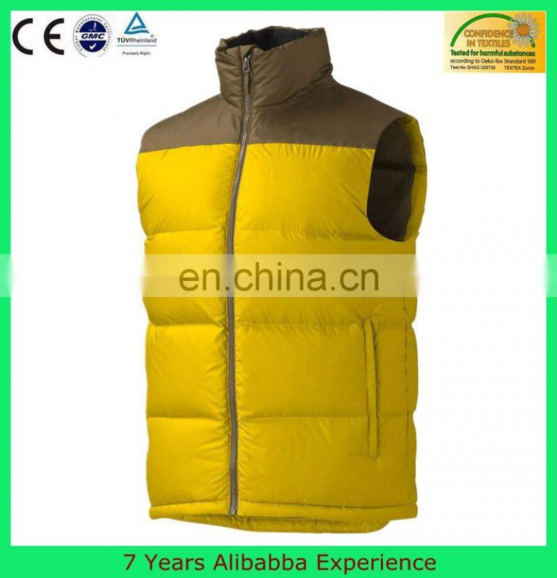 custom high quality man plus size down vest