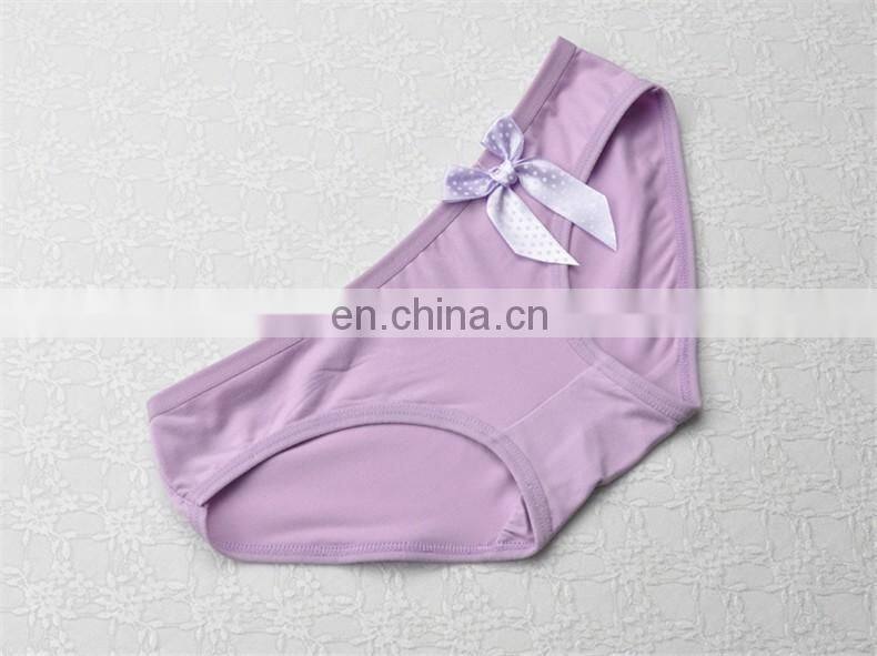 Bestdance wholesale Lace Underpant Pure cotton modal bow-knot underwear Briefs G-String for women OEM