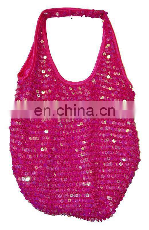 NEW CROCHET SEQUINS BAG