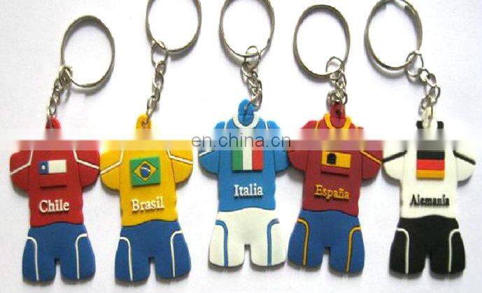 custom cheap soft pvc 2D 3D logo keychain