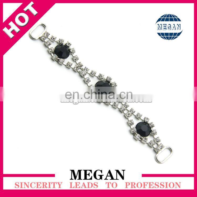 Charcoal rhinestone connectors black bling Rhinestone Connector Headband Connector
