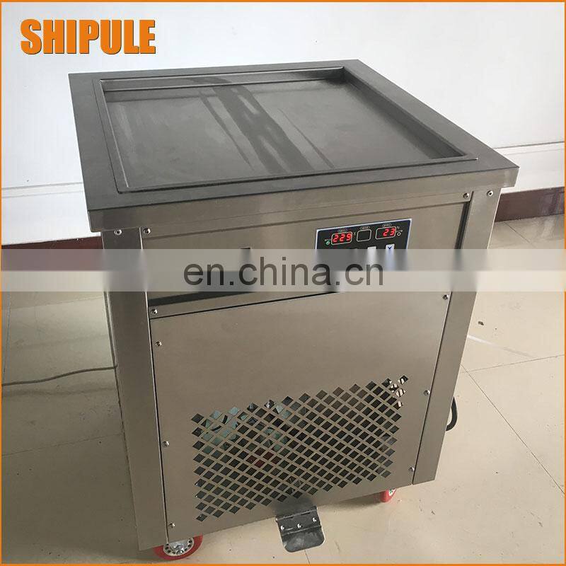 Single Pan Rolled Fried Ice Cream Machine Price / Single Round Pan Ice Frying Machine