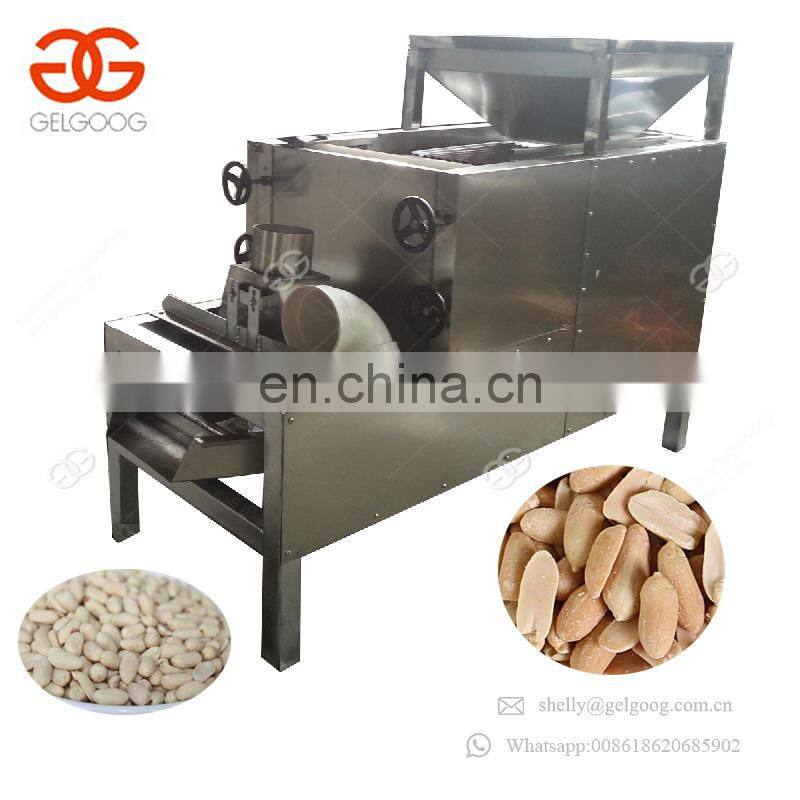 High Quality Peeled Cocoa Bean Skin Roasted Peanut Kernel Splitting Groundnut Half Cutting Machine