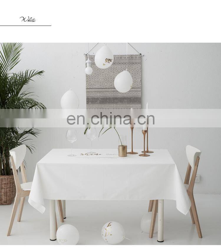 RAWHOUSE design rectangle cotton withe gray canvas dining table runner