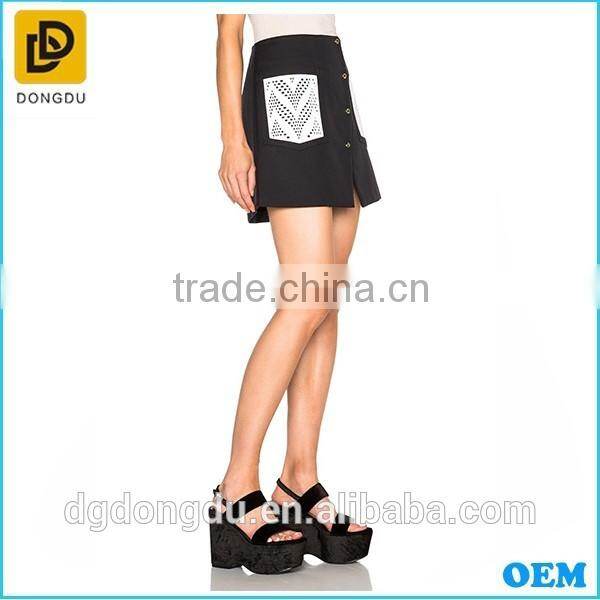 OEM Factory Custom Cotton Blend Twill Skirt for Lady 2016