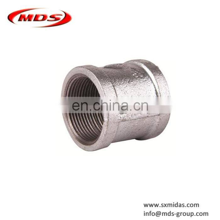 BSP thread malleable iron pipe fitting socket coupling for water supply