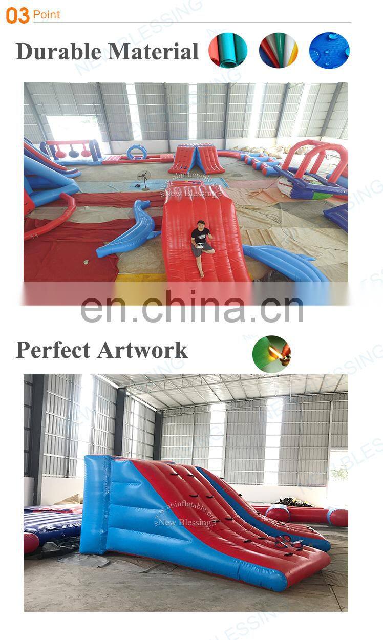 Best quality inflatable water park manufacturer, China factory inflatable floating water game for amusement park