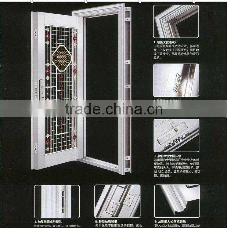 Delicate design american stainless steel doors 2014 cheap sale manufacturer