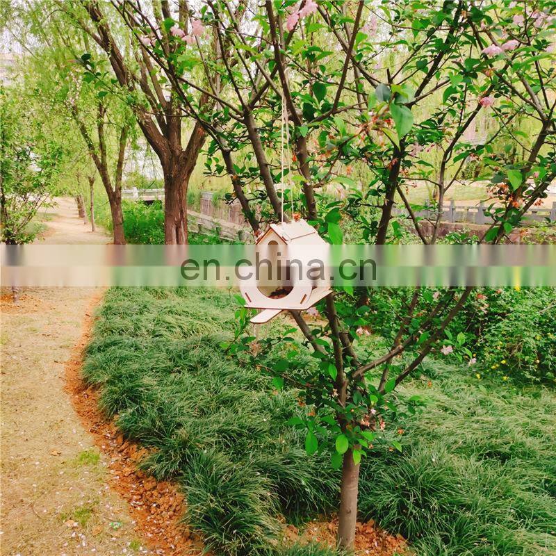 Wooden DIY birdhouse Wood Toys 3D Painting Bird House For Kid Children Education for outdoor
