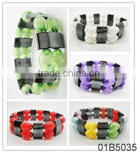 01B5003-2/new products for 2013/hematite spacer bracelet jewelry/hematite bangle/magnetic hematite health bracelets