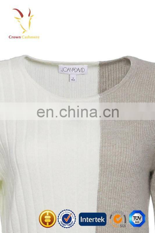 Ladies fashion winter cashmere dress design rib knit sweater dress