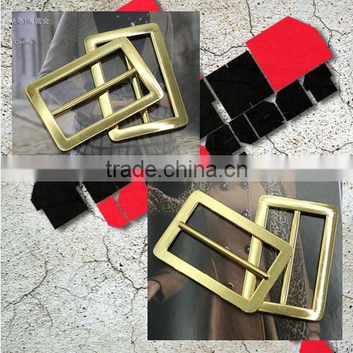 gold color simple metal belt buckle