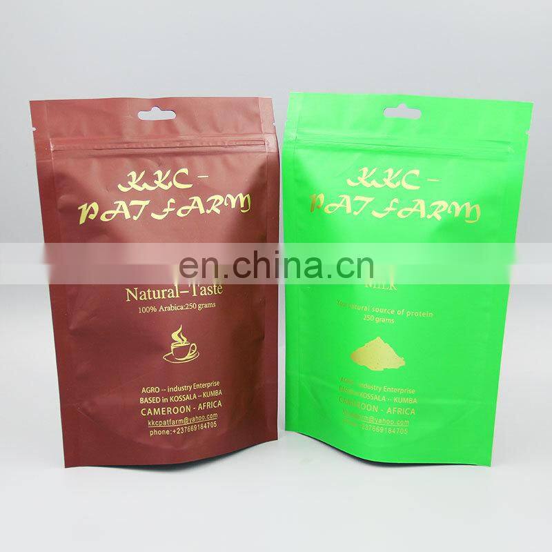 aluminum foil coffee body scrub packaging bag with custom logo