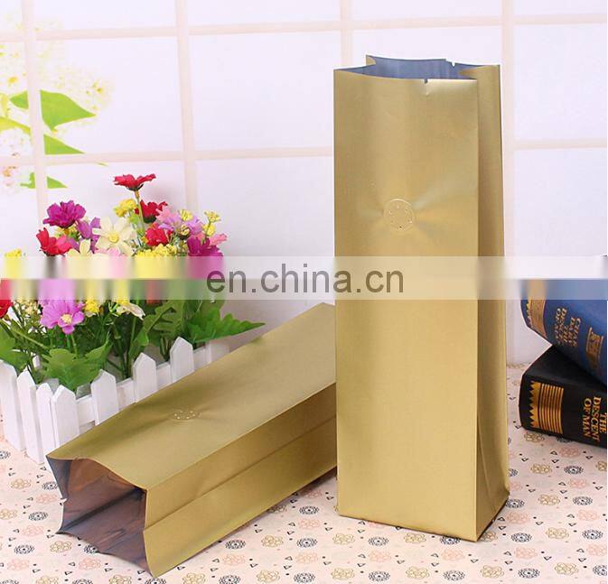 matte printing side gusset coffee bean packaging bag with valve Wholesale