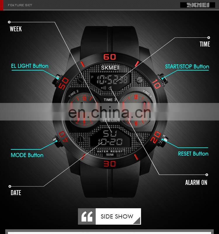 SKMEI custom logo watches wholesale bling lucky sport dual time digital watch 1355