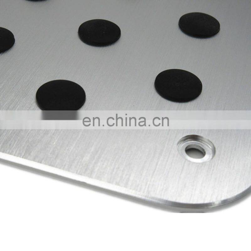 Car Carpet Foot Heel Pad Auto Carpet Mats Aluminum Alloy Floor Carpet Mat Pad Plate