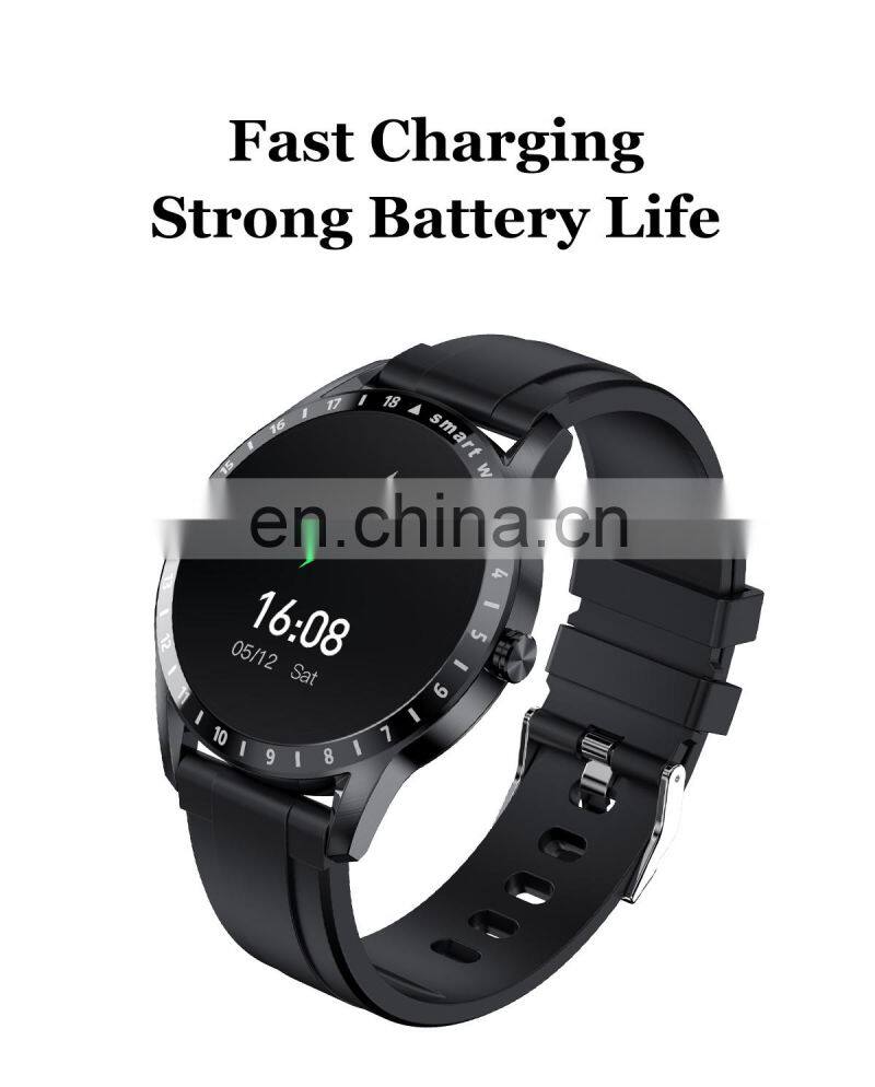 LA10 Mens Womens Fashion Smartwatch Blood Oxygen Heart Rate IP68 Waterproof Smart Watch Round Shape