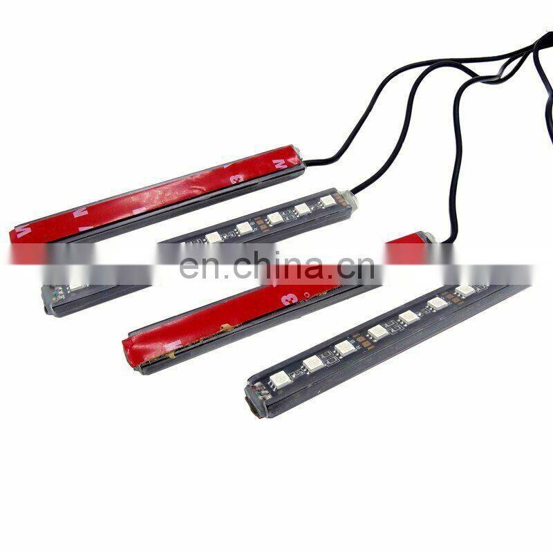 RGB LED car light strip, LED atmosphere lamps, 12V remote control car interior light