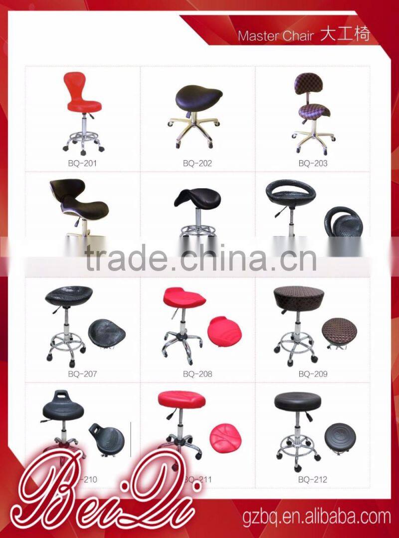Beiqi Wholesale Chequer Pattern Saddle Barber Salon Master's Chairs for Sale Beauty Barber Shop