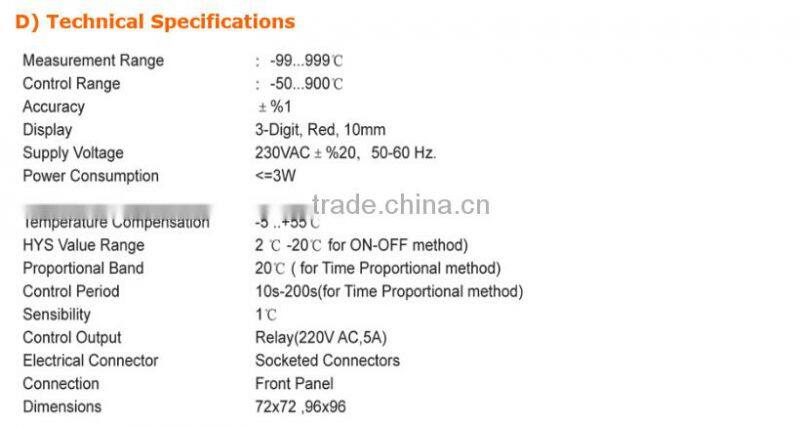 DT 72/DT 96 DIGITAL TEMPERATURE CONTROLLER