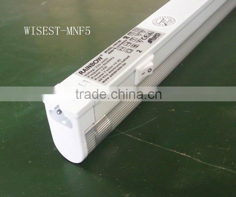 high quality t5 single tube fluorescent lighting fixture luminaire with cover 8w,13w,28w,35w