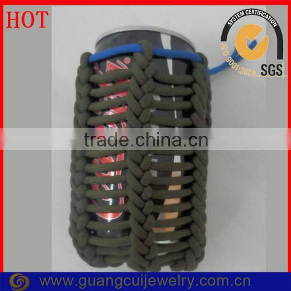 Fashion parachute rope woven outdoor emergency survival bottle shrink wrap sleeves