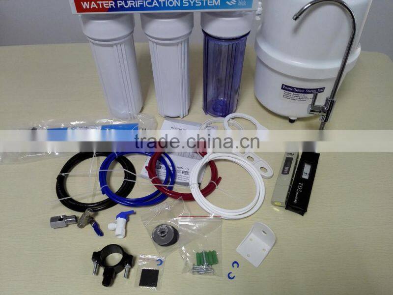 6-Stage 75GPD Reverse Osmosis Alkaline PH Water Filter System