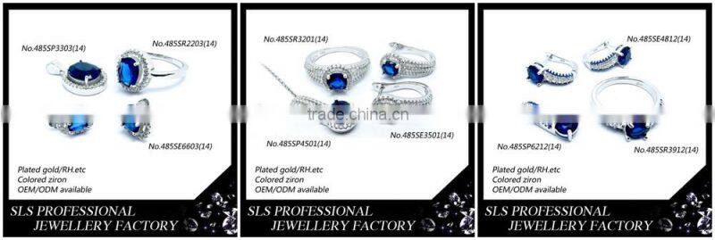 925 sterling silver jewelry wholesale Latest blue stone jewelry set type in 2015