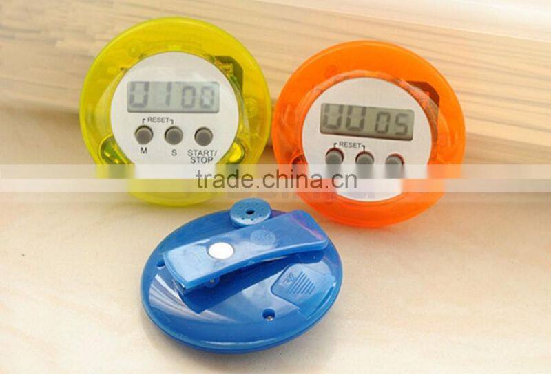 2.5 Inch 4 Digit Minute/Second LCD Round Refrigerator Countdown Timer