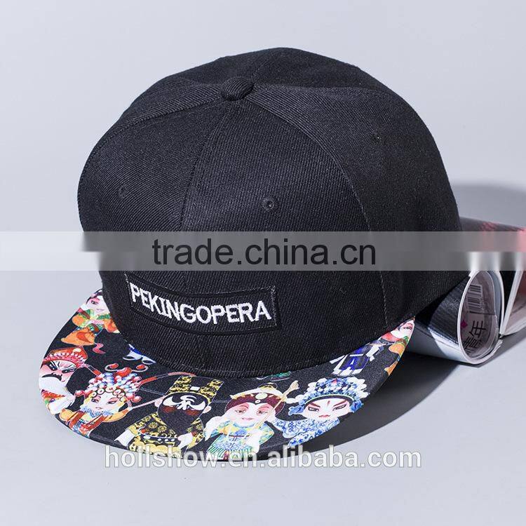 Facial Makeup Brim Printed PEKINGGOPERA Embroideried Design Hiphop Baseball Caps