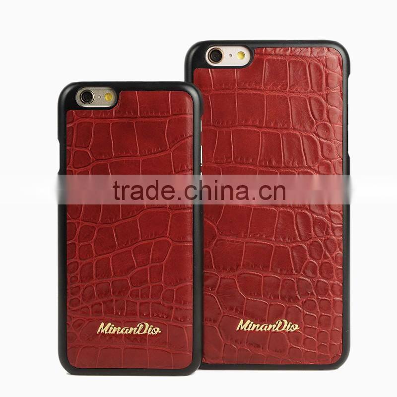 Top quality crocodile leather case for smartphone, OEM smartphone case ,for Iphone 6 case