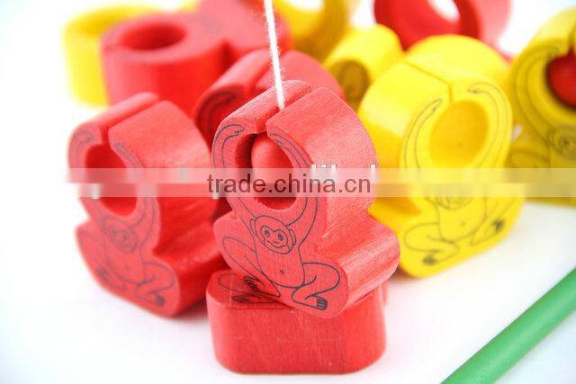 Wooden intelligent monkey game child fishing toys