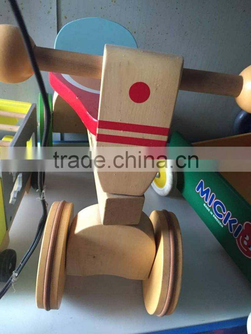 Wooden children's bike ride on toys
