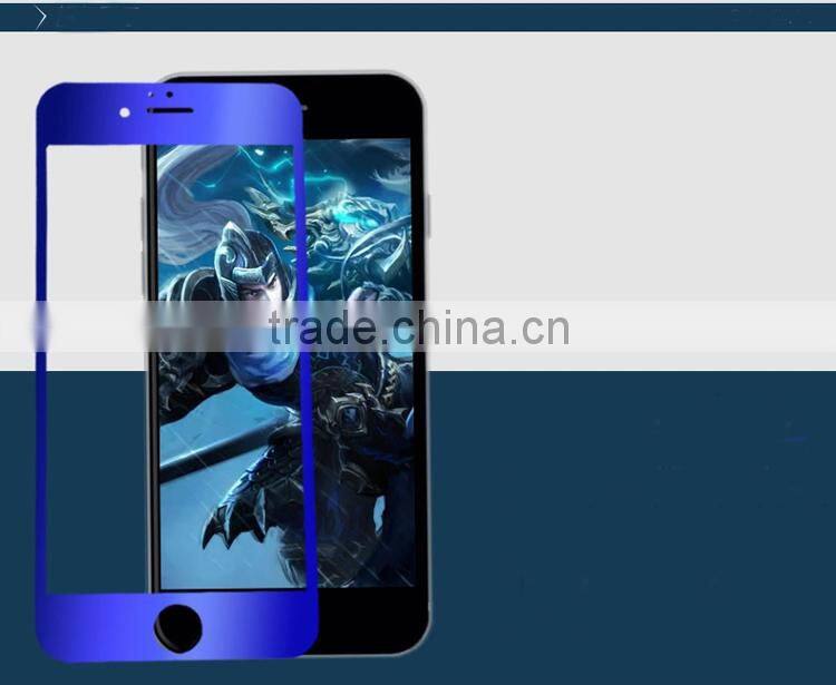 Color Full screen cover tempered glass screen protector for iphone 6, film for iphone 6 plus