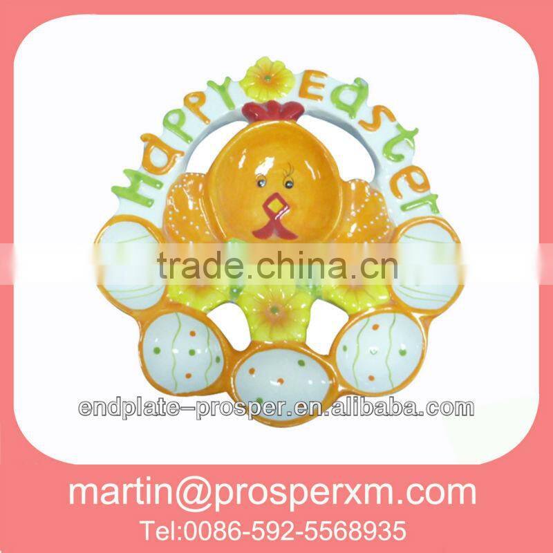 2013 new design easter dolomite egg plate