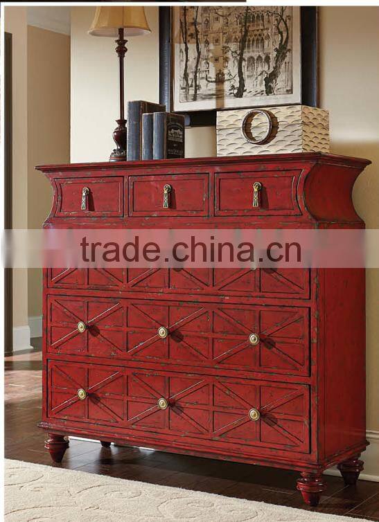 American classical dresser with mirror, solid wood dresser