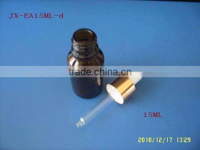 15ml Amber Glass Jars Reagent Eye Dropper Drop Aromatherapy Liquid Pipette Bottles