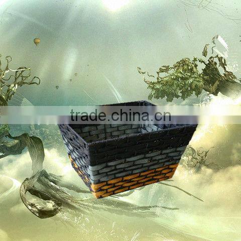 Handwoven rect paper basket for storage