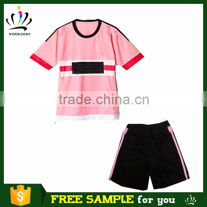 cheap thai quality Juventus away pink soccer jersey for children