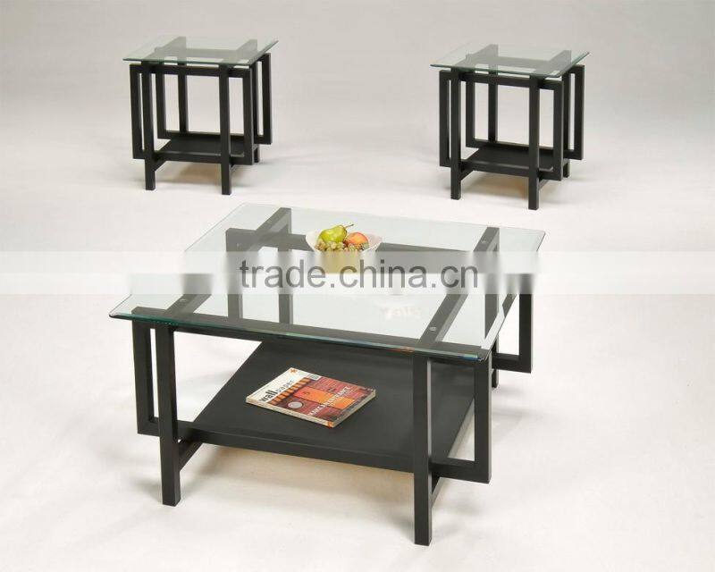 Black Square Cafe Table and End Table
