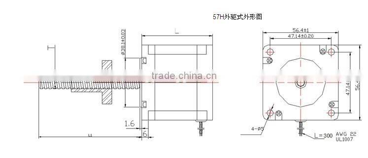 High quality linear stepper 23 1.8 degree professional manufacturer, double shaft stepper motor, hollow shaft stepper motor