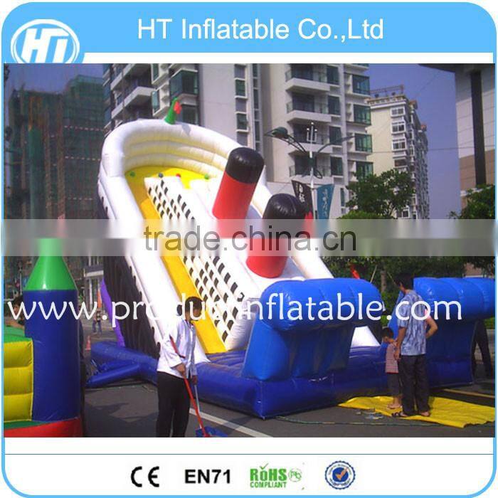 Snow Giant Inflatable Slide For Festival,White Promotional Inflatable Slide,Inflatable Bouncer slide