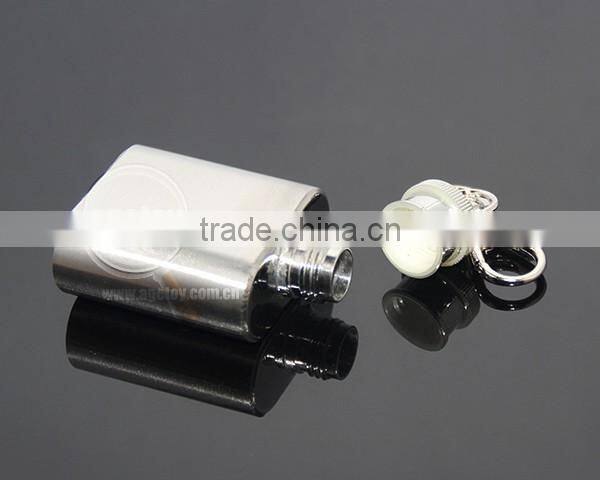 1oz Stainless Steel Portable Flagon Kettle Oilcan Keychain 28ML Metal Travel Wine Pot Mini Hip Flask