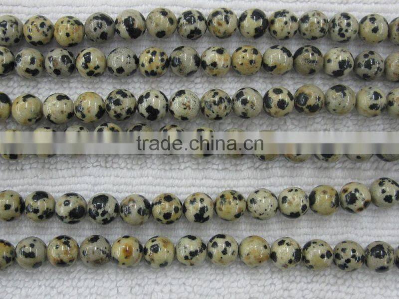 Dalmatine Jasper round bead for necklace decoration