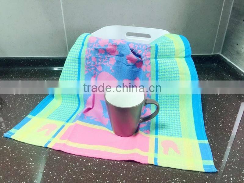 wholesale square jacquard kitchen tea towel